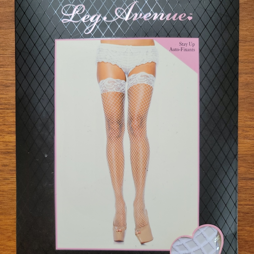 Fishnet thigh highs